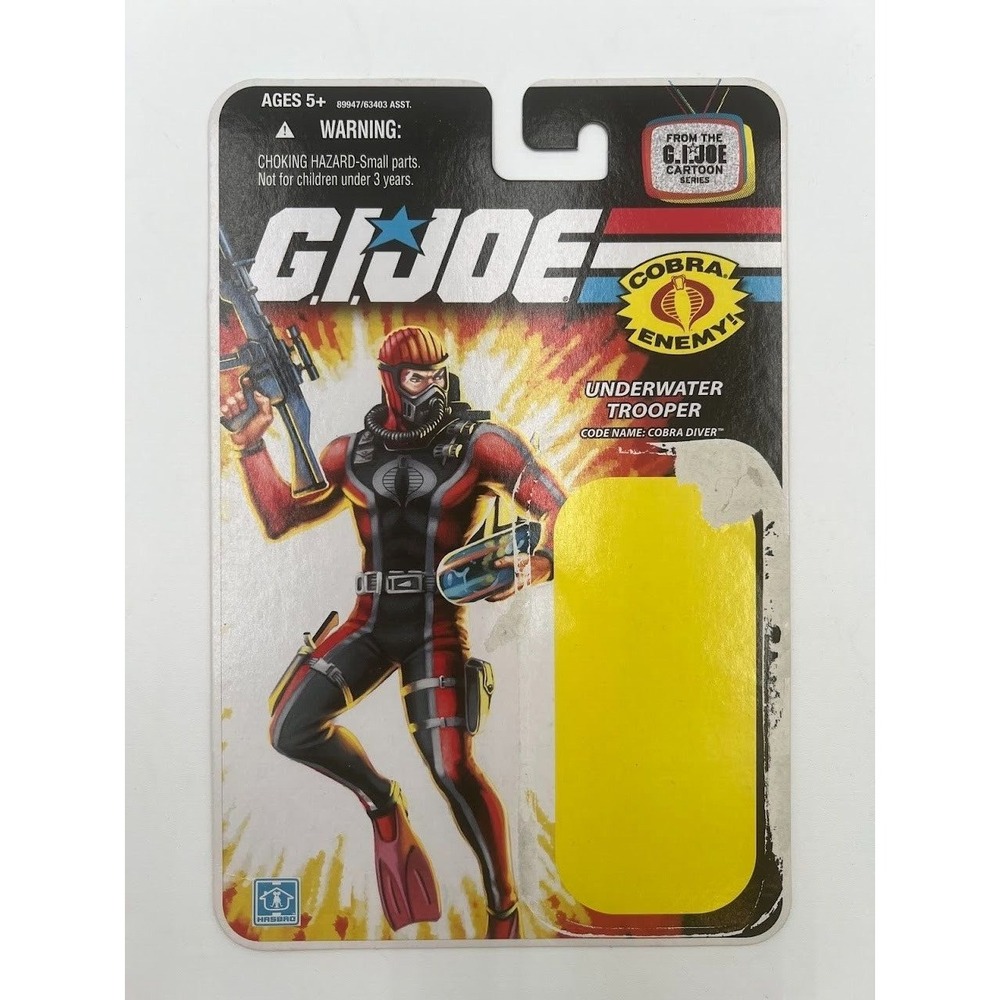 GI Joe Cobra Diver Underwater Trooper 25th Anniversary CARDBACK ONLY 2008 Hasbro
